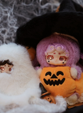 LuckyDeerNai晚安小兔魔法女巫万圣节限定吊卡毛绒挂件女生礼物