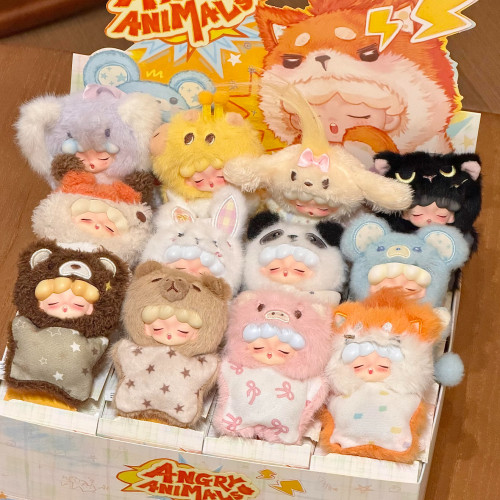 正版YUMO云梦惹毛小动物mini潮玩盲盒可爱毛绒包挂生日送礼