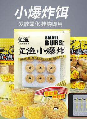 宜渔小爆炸方块饵料鲤鲫草鱼