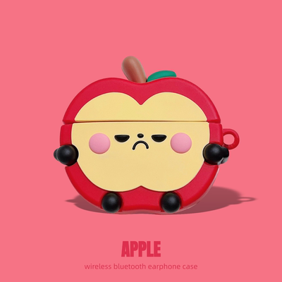 适用华为freebuds7i保护套6i红苹果5i耳夹freeclip2二代se2 se3表情包freebudspro3蓝牙耳机壳pro4硅胶se4anc