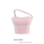 性感辣妹挂脖针织吊带背心女夏季 镂空上衣 无袖 外穿修身 显瘦短款