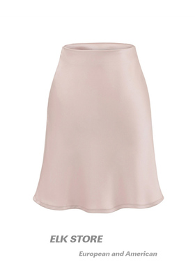 醋酸缎面性感辣妹鱼尾半身裙夏季新款丝滑高腰显瘦包臀裙a字短裙