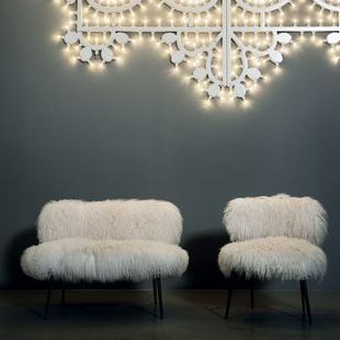 意大利baxter客厅意式 MAMA 轻奢进口滩羊毛椅 NEPAL Aistin高定