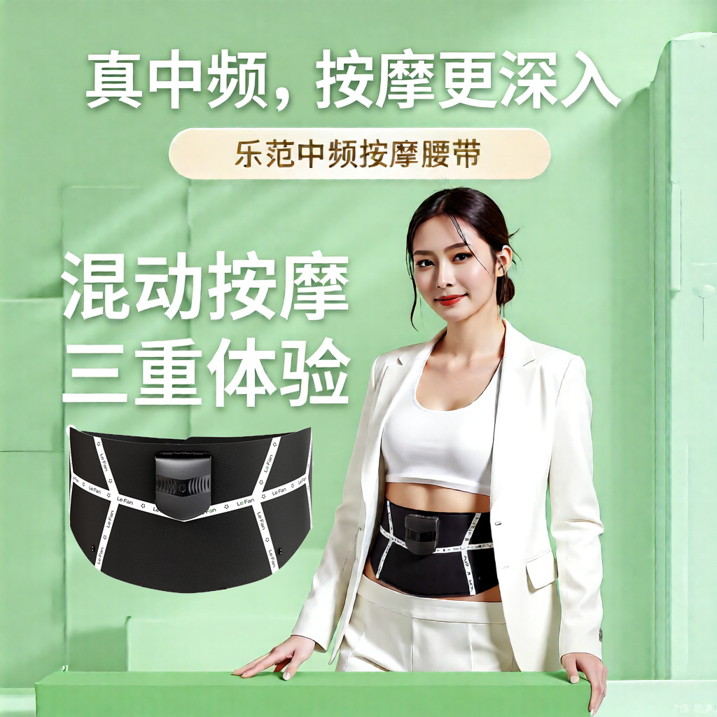 乐范腰部按摩器瘦腹仪加热护腰带