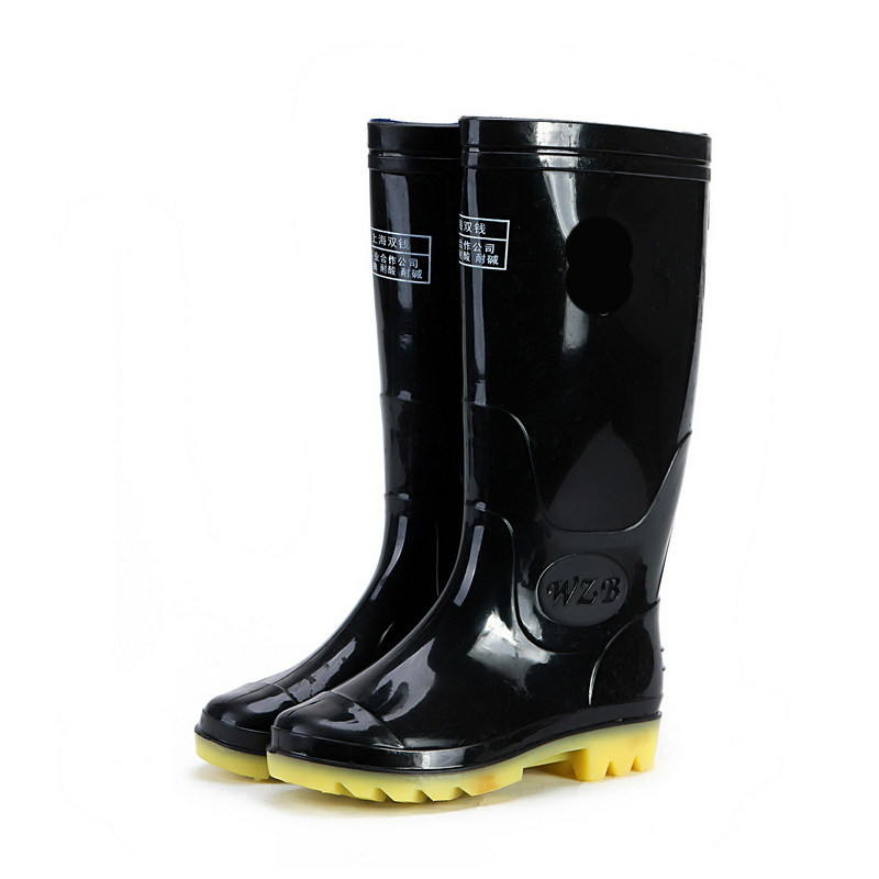 GENUINE SHANGHAI DOUBLE MONEY RAIN BOOTS MENS AND WOMENS MEDIUM AND HIGH ANTI-SLIP WATER SHOES RUBBER SHOES ACID AND ALKALI RESISTANCE LABOR PROTECTION RAIN BOOTS FISHING SHOES