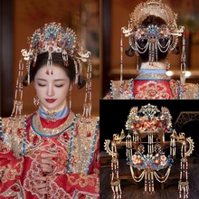 新娘秀禾头饰明制凤冠2024新款结婚中式秀禾服汉服高级皇冠发饰女