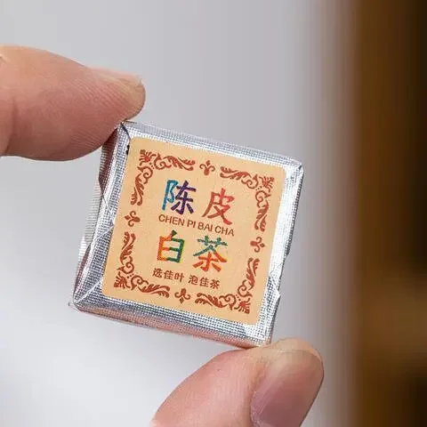 陈皮正宗老白茶寿眉小茶饼白茶小沱茶装500g250g陈皮福鼎新会迷你
