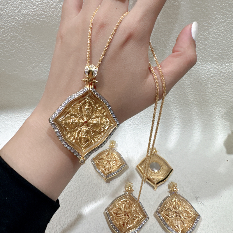 泰国佛牌 龙婆蝉男 四面佛 吊坠 照y镜 四面神