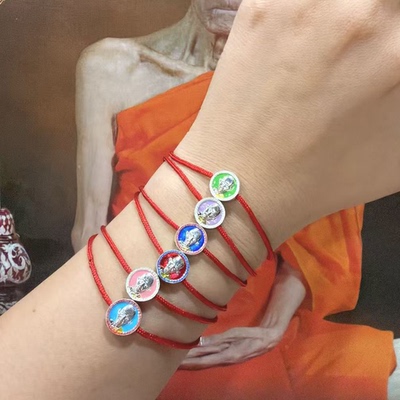 泰国特色手工艺品 龙婆瑞手绳手链佩戴 小红绳