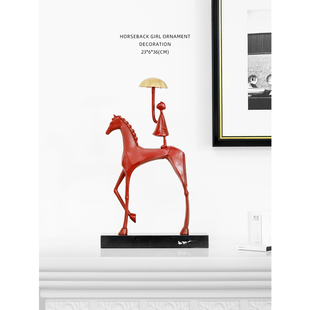 迷屿2026马到成功新款高档雕塑创意马年摆件高级感玄关电视柜饰品