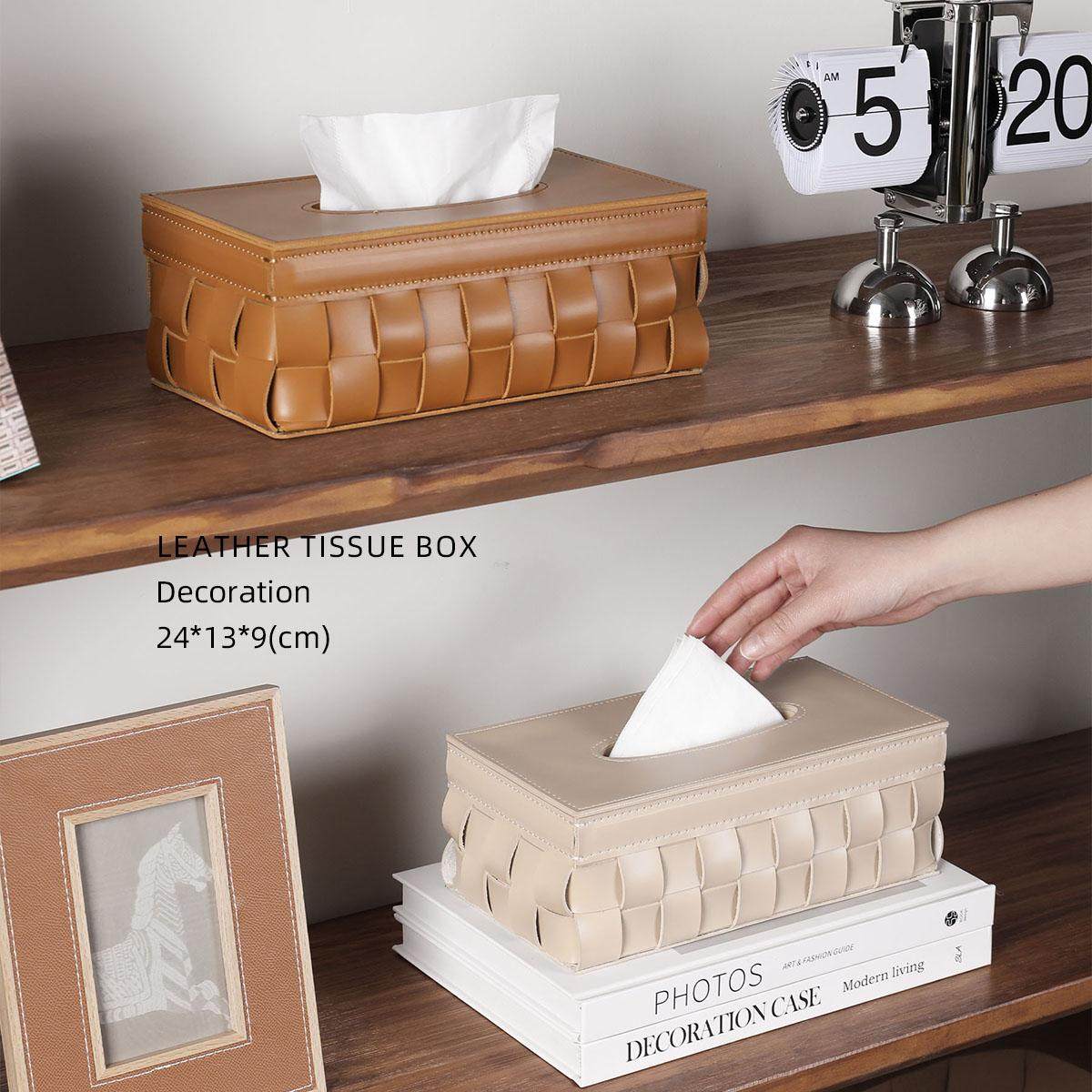 MIYU 现代轻奢高级感编织纸巾盒桌面客厅家用餐巾纸盒皮革抽纸盒,收纳整理,纸巾盒,淘宝优惠券,粉丝福利购,淘宝优惠卷