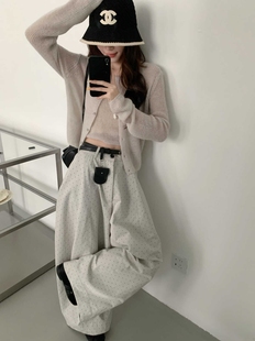 【grapestone】韩系 针织开衫+背心套装  2565#