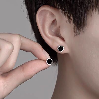 银河精致耳钉男高级感冷淡风小众设计感耳环复古气质简约男士耳饰