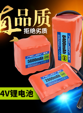 耐杰24V锂电池组大容量三元功率电源电瓶包可充电便携6串伏充电器