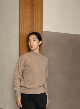 o2life羊毛针织套头衫女士百搭半高领打底冬季女装休闲百搭