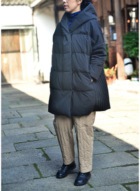 氧气生活冬装原创设计短款大落肩过臀宽松羽绒衣