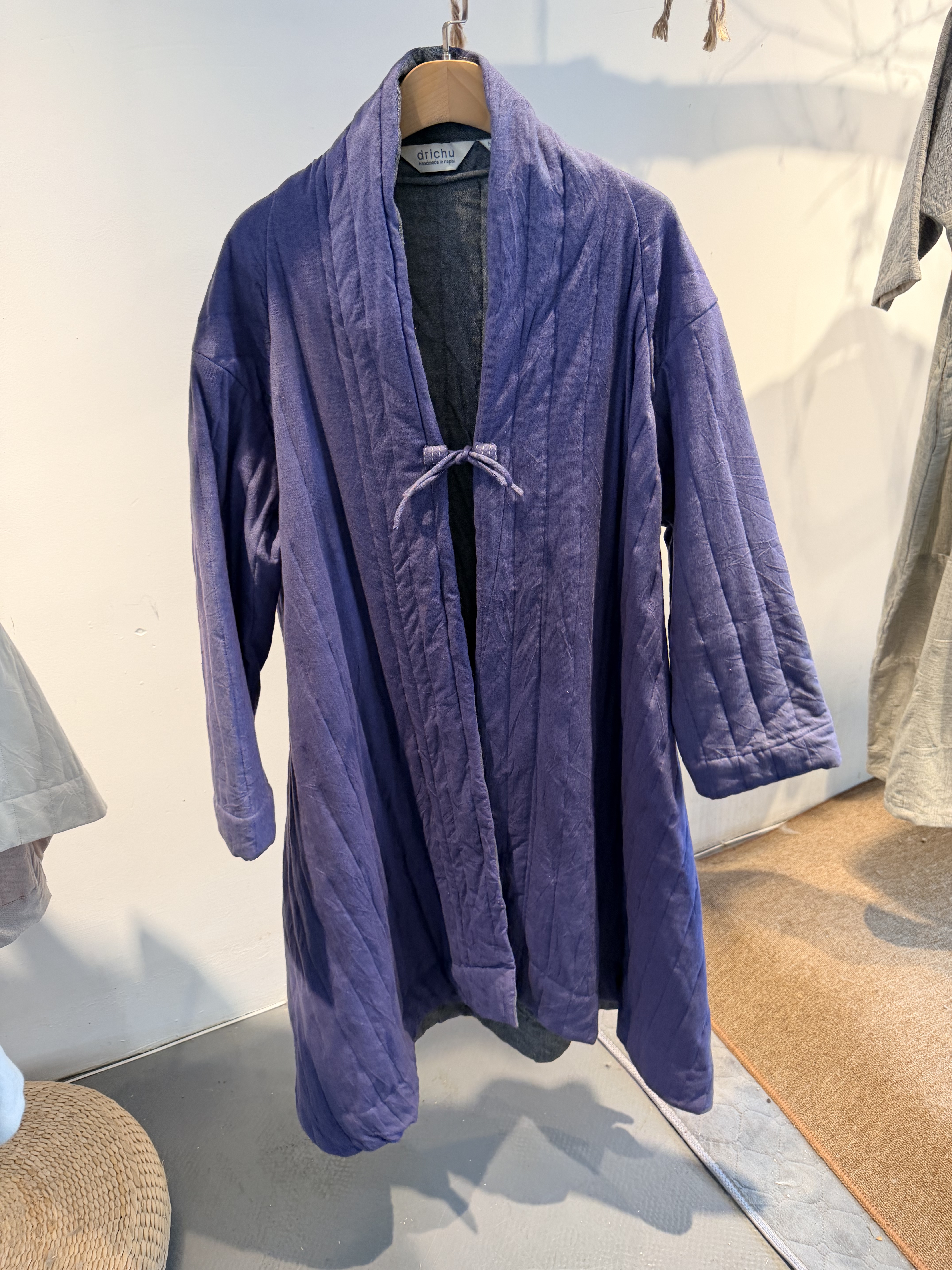 尼泊尔设计师有机棉棉服道袍棉服外套禅意棉服