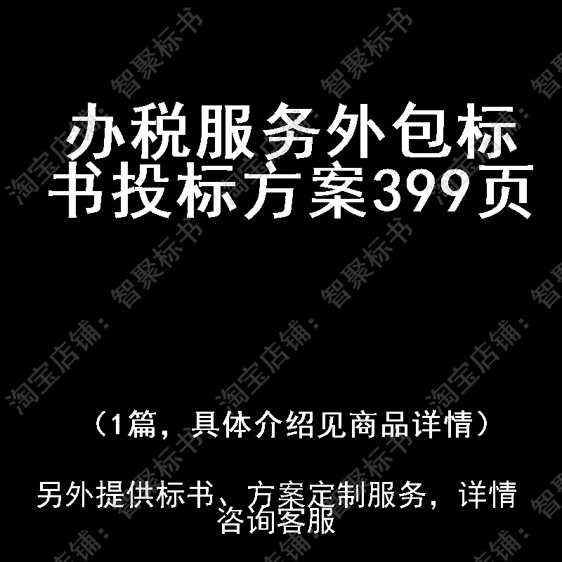 办税服务外包标书技术投标书文件方案制作范本模板