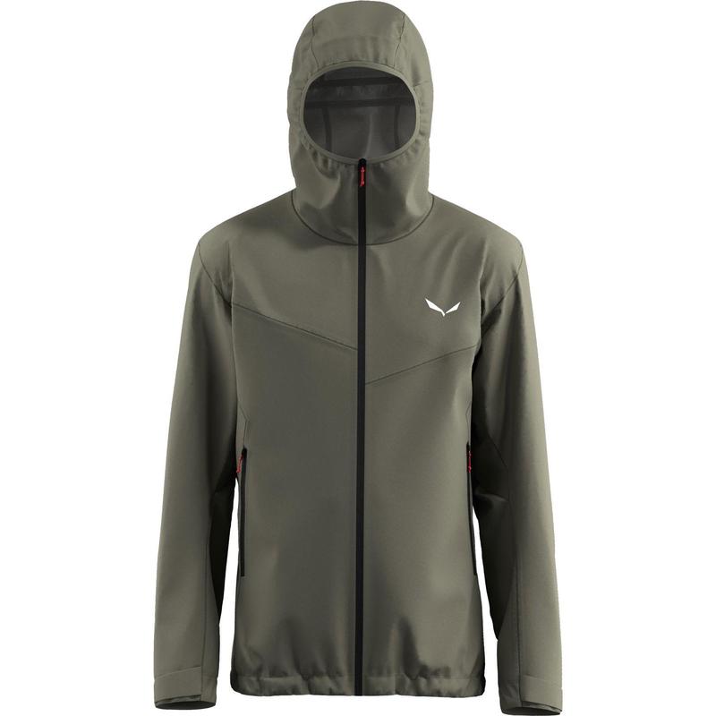 代购Salewa男士冲锋衣防水防风透气硬壳外套连帽长袖户外夹克