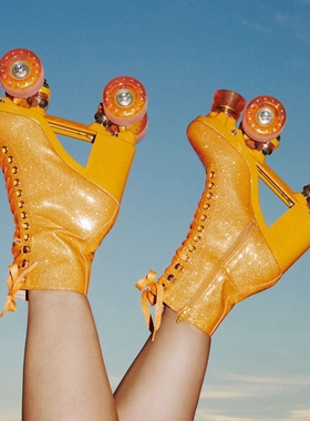 代购Marawa x Impala Rollerskates轮滑鞋联名款高跟双排轮溜冰