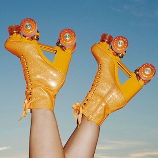 代购Marawa x Impala Rollerskates轮滑鞋联名款高跟双排轮溜冰