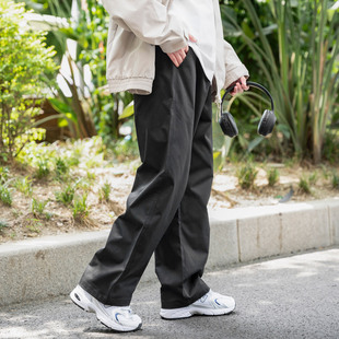 CityBoy日系青春休闲长裤秋季新款bdls纯色百搭男女款宽松直筒裤