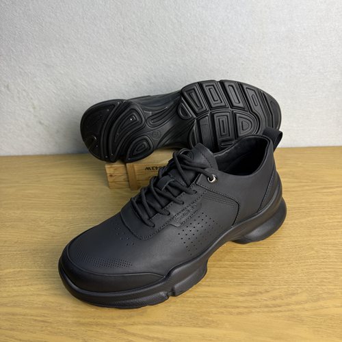 外贸 2026春季新款男鞋休闲皮鞋真皮轻便舒适透气时尚通勤运动鞋