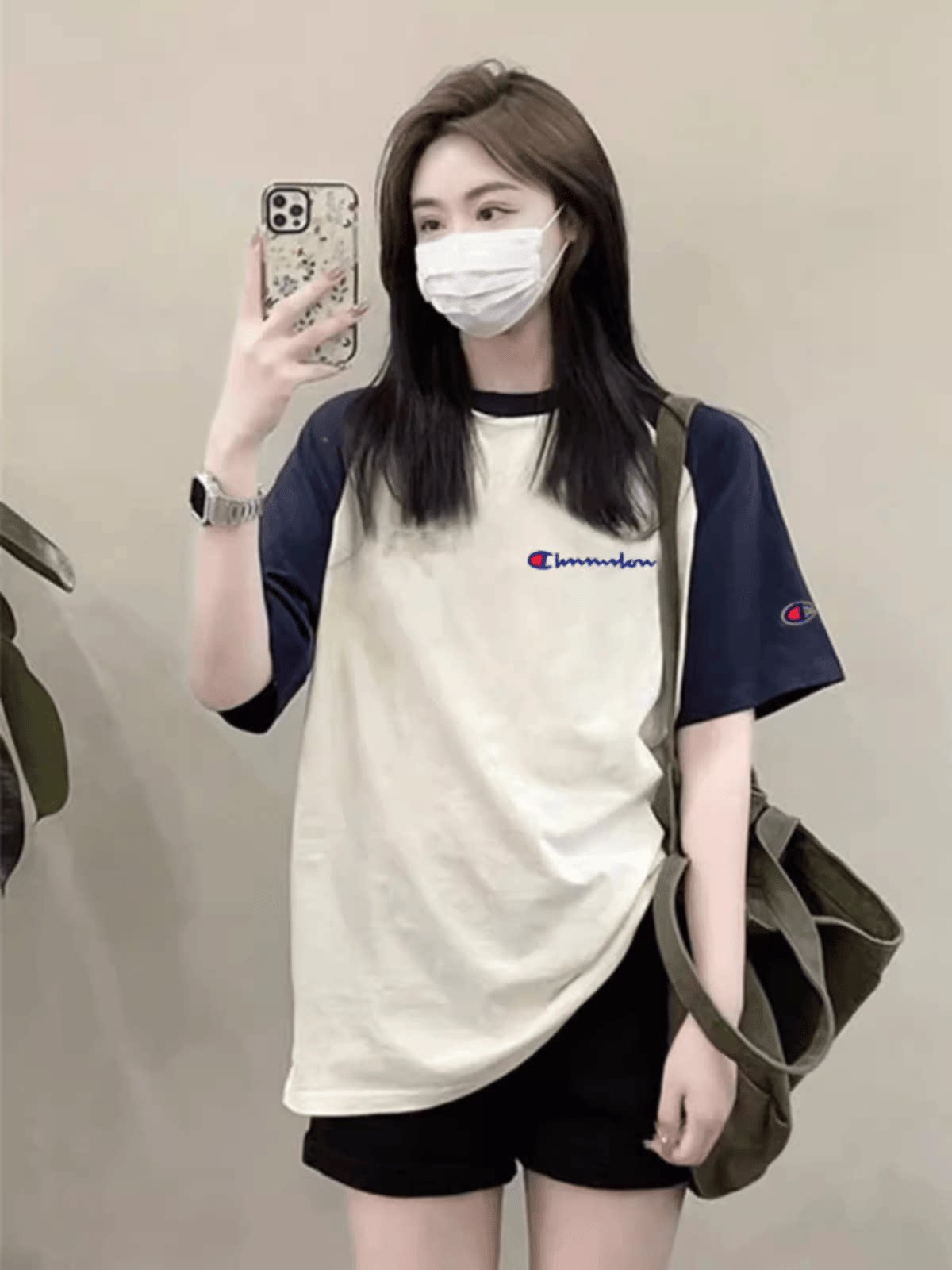 刺绣拼接宽松冠军蚂蚁美式休闲