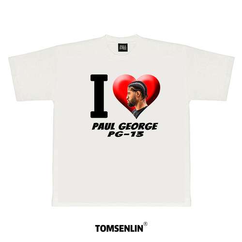 tomsenlin爱心系列-保罗乔治PG13康丽印花短袖