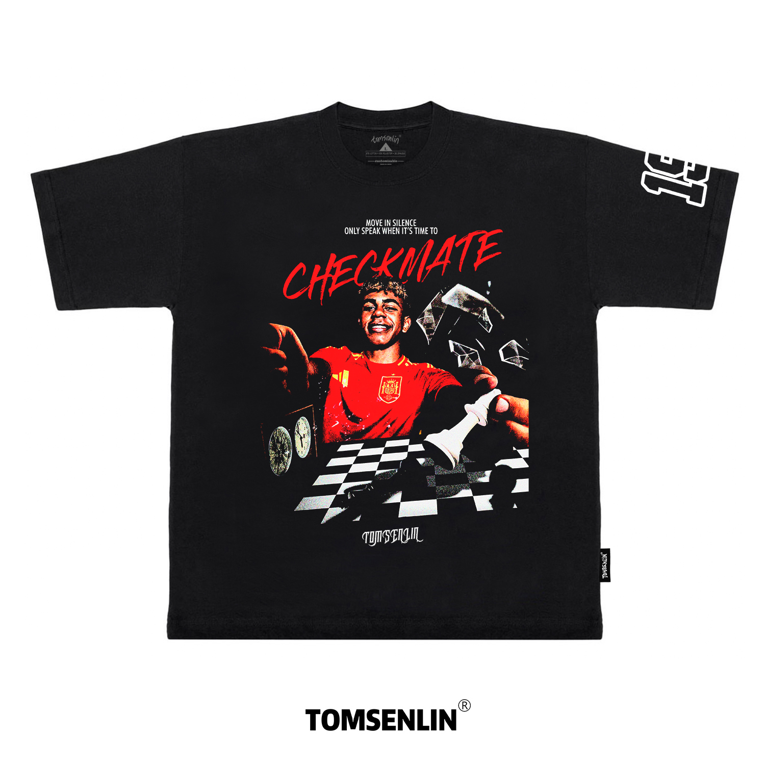 tomsenlin-拉明·亚马尔-Lamine Yamal-美式复古忧郁短袖