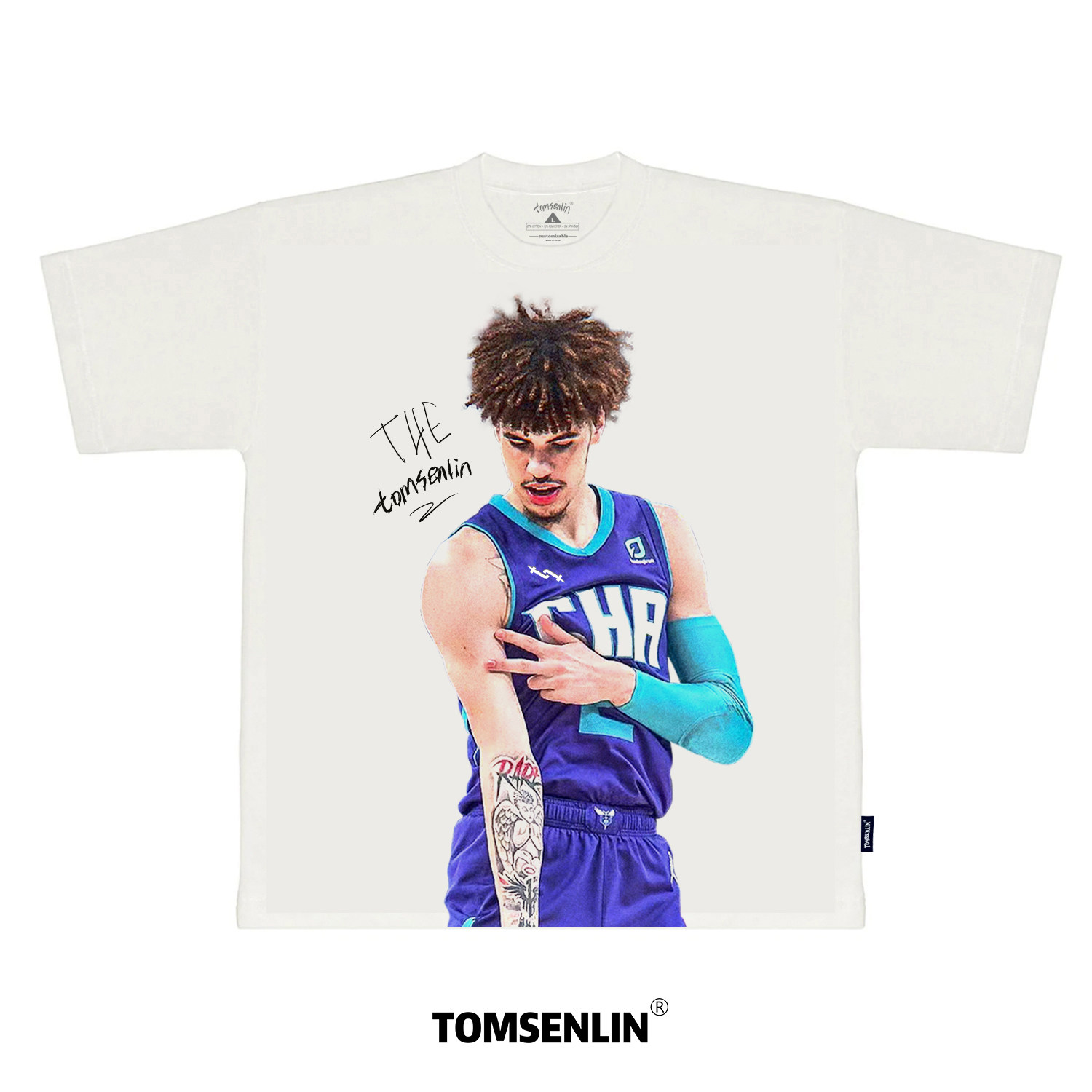 tomsenlin25SS 三球-拉梅洛·鲍尔印花原创设计短袖T恤