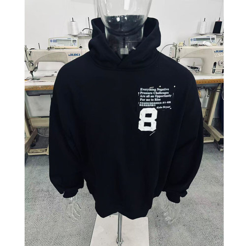 tomsenlin抽丝贴布系列-KOBE科比8/24号REMAKE贴布长短袖卫衣