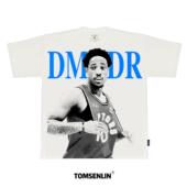 T恤 街头人物撞色复古康丽印花长短袖 tomsenlin 德罗赞美式