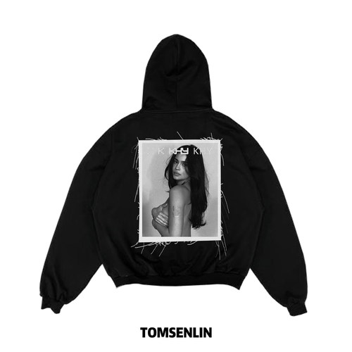 tomsenlin抽丝贴布系列-凯莉詹娜REMAKE贴布长短袖卫衣
