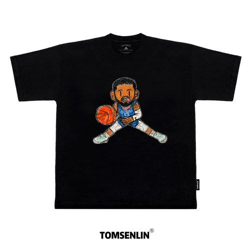 tomsenlin×插画师Gqq联名款保罗乔治横侧步插画康丽印花短袖