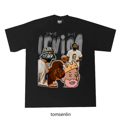 tomsenlin汤森林原创凯里欧文夏季休赛期训练日常插画皇冠短袖