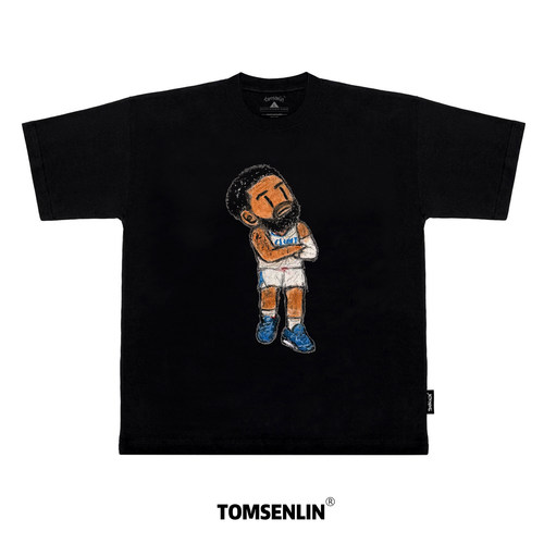tomsenlin×插画师Gqq联名款保罗乔治模仿报臂动作康丽印花短袖