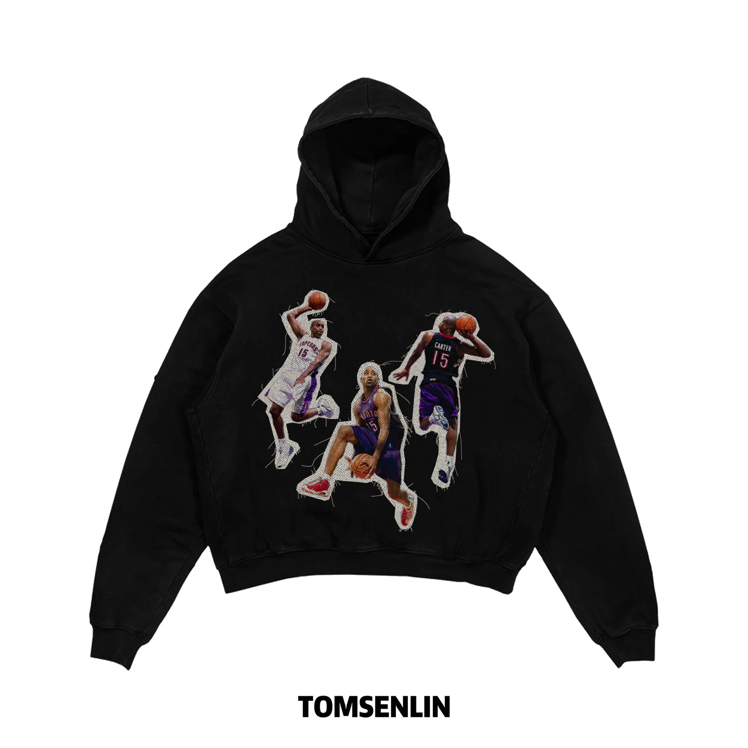 tomsenlin文斯卡特UFO扣篮动作线毯贴布Remake卫衣短袖长袖蝙蝠袖