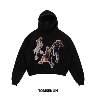 tomsenlin文斯卡特UFO扣篮动作线毯贴布Remake卫衣短袖长袖蝙蝠袖