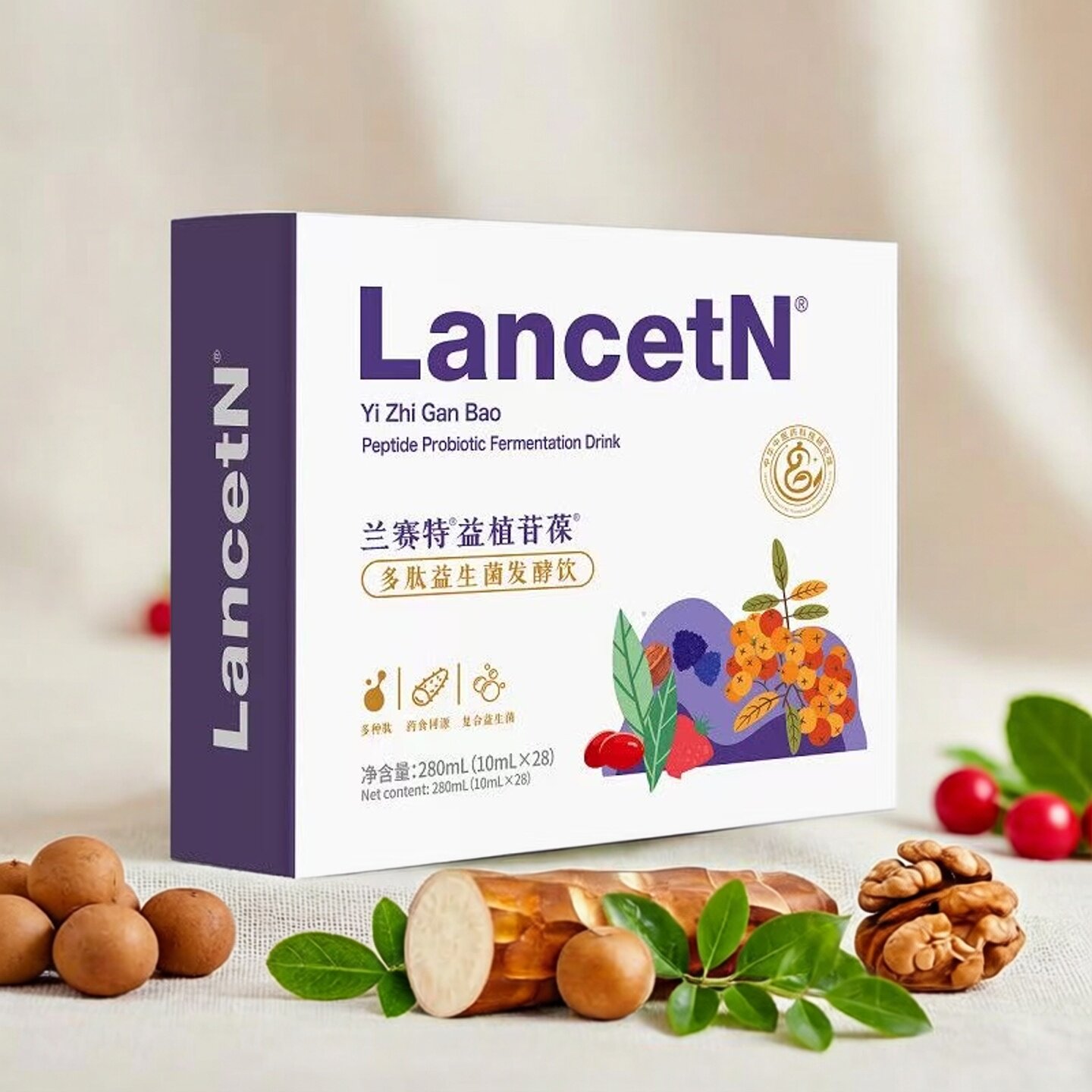 兰赛特益植苷葆多肽益生菌发酵饮品药食同源复合益生菌多种肽饮液
