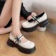 新款 洛丽塔小皮鞋 女英伦厚底乐福鞋 2025春秋季 复古一字扣玛丽珍鞋