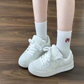 新款 休闲粉色面包鞋 板鞋 百搭小众厚底小白鞋 女 子女时尚 2025春秋季