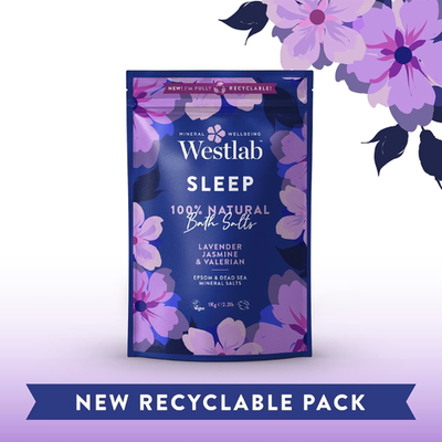 进口港版Westlab安睡矿物浴盐精油配方薰衣草茉莉缬草依兰含泻盐