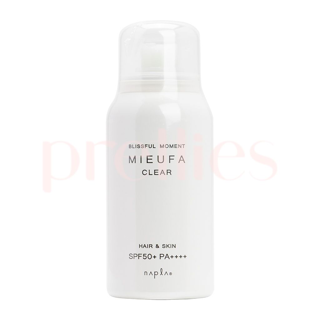 Mieufa UV防晒头发身体香气喷雾SPF50+PA++++无香气80g白瓶高防晒