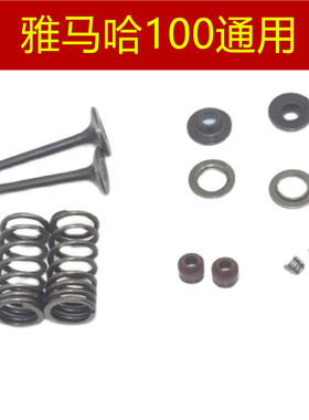 适用林海雅马哈LYM100T-3-4福喜巧格100鬼火RS气门座锁片弹簧油封