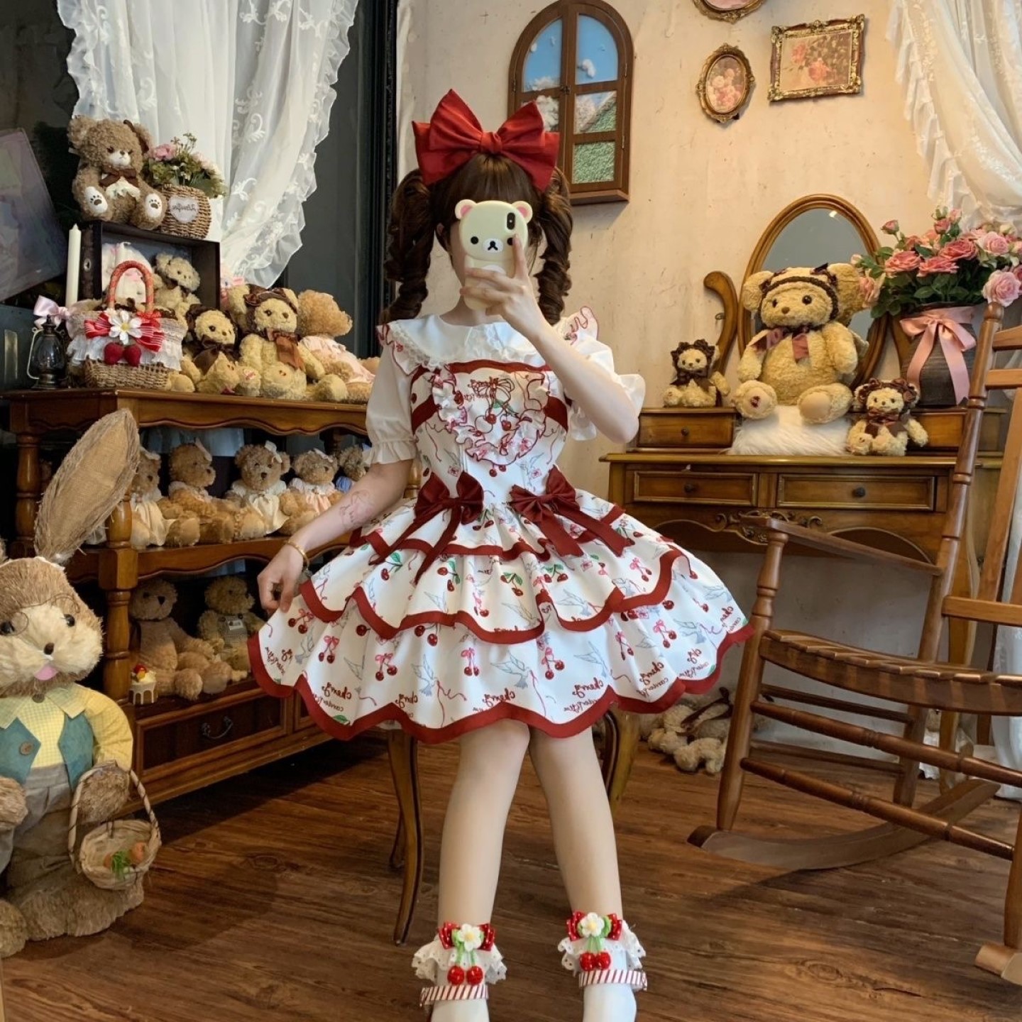 樱桃来信Lolita裙jsk甜心日常cla系田园可爱风轻lo裙洛丽塔日常裙