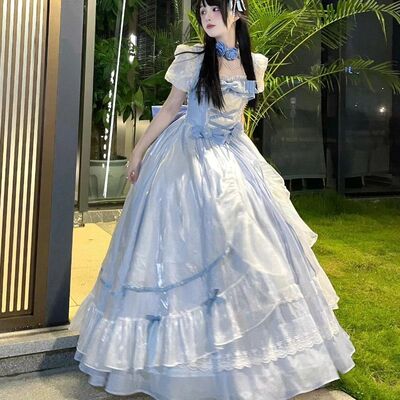 七月樱呜呼lolita裙原创连衣裙优雅公主裙轻奢礼服裙古早女裙