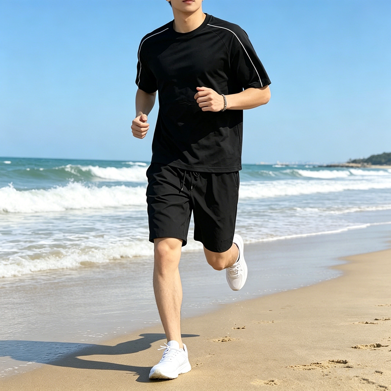 【速干】运动套装服短袖短裤男士夏季薄款透气休闲宽松健身跑步男