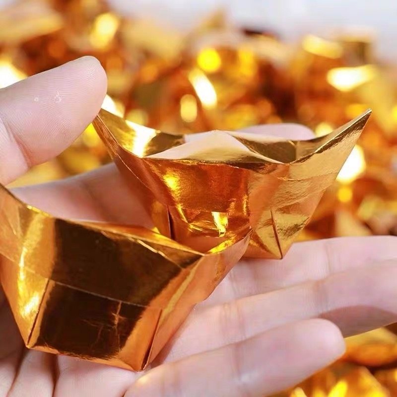 金银纸元宝成品一千个手工纸质锡箔纸折叠烧纸清明中元节寒衣节,文具电教/文化用品/商务用品,折纸/手工纸/衍纸,淘宝优惠券,粉丝福利购,淘宝优惠卷