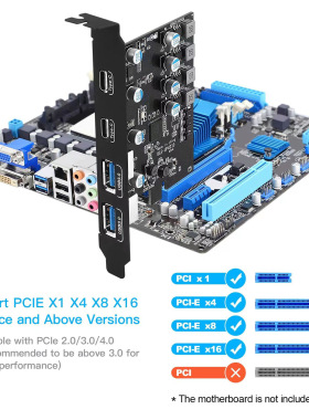 热销PCIe4.0x16转四4盘nvm扩展卡固态SSD硬盘M2转接2280免驱